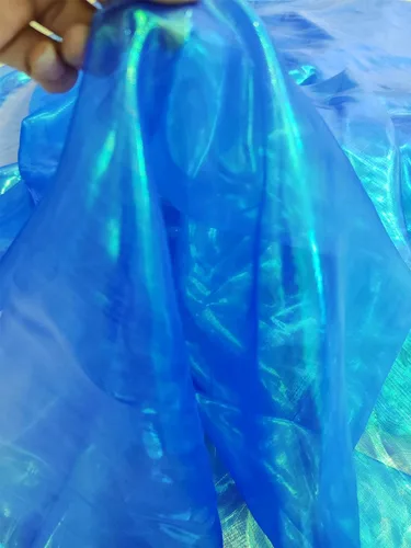 Miniatura 2 de Tela de encaje de organza con gradiente láser arcoíris mágico, tela de gasa holográfica iridescente para vestido de novia, cortina, fondo, fiesta