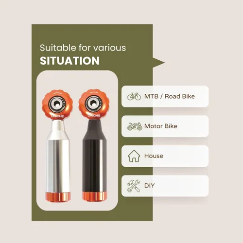 Miniatura 4 de Miniherramienta de trinquete continuo de bicicleta con función reversible. Kit de reparación multiherramienta para bicicletas de carretera