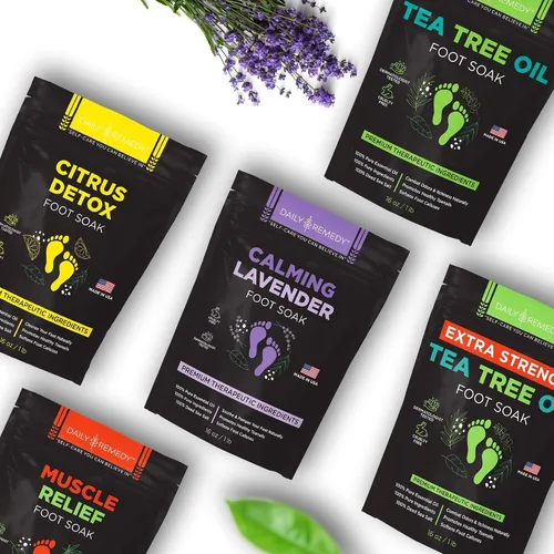 Miniatura 7 de Remoje calmante para pies de lavanda con sal de Epsom, fabricado en Estados Unidos, el remojo de pies alivia los pies cansados, el pie de atleta