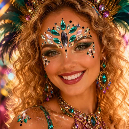 Miniatura 6 de 6 juegos de joyas de cara de sirena con diamantes de imitación para pegar en Halloween, cosplay, fiesta, carnaval, festival, cristales, tatuajes