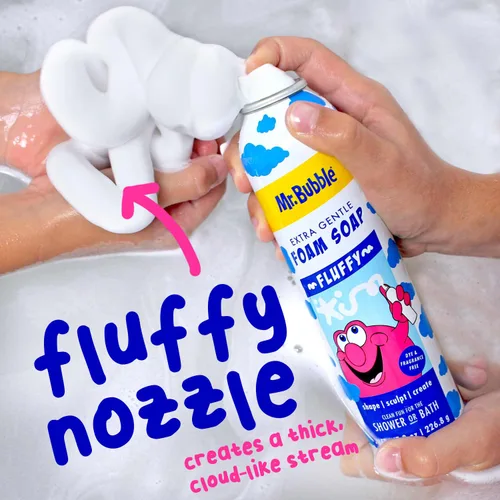 Miniatura 4 de Mr. Bubble Jabón de espuma extra suave, sin fragancia, para manos y cuerpo, 8 onzas, paquete de 6