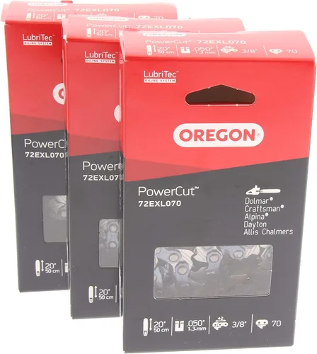Miniatura 2 de Oregon - Cadena de cincel Pro 72EXL 70 de 20 pulgadas (compatible con D70/E70) compatible con Echo CS-590 Timberwolf, CS-600 (2)