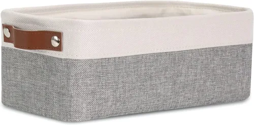 Miniatura 25 de DULLEMELO Cesta de almacenamiento pequeña, cesta de papel higiénico, contenedor de almacenamiento estrecho para baño, cesta de baño para organizar