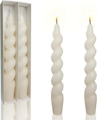 Miniatura 11 de Pink Candlesticks - Juego de 2 velas cónicas en espiral, sin perfume, de 10 pulgadas de largo, velas cónicas sin perfume para decoración del hogar