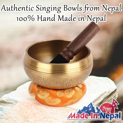 Miniatura 4 de Relaehih Juego de cuencos tibetanos martillados a mano en Nepal para meditación, yoga, chakra, accesorios de meditación, herramienta de alivio