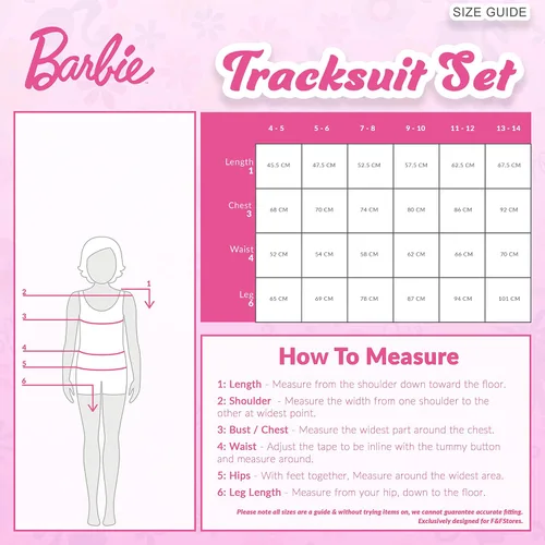 Miniatura 7 de Barbie Conjunto deportivo para niñas, sudadera con capucha y pantalones deportivos para niñas