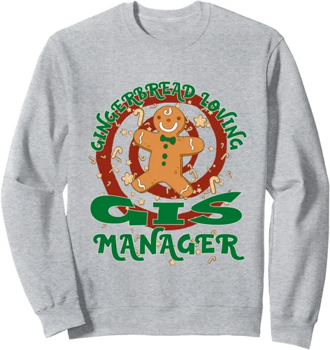 Miniatura 3 de GIS Manager Job Gingerbread Funny Xmas Sweatshirt