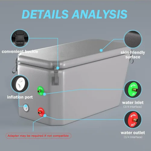 Miniatura 3 de DEEPTIME Tina de Baño de Hielo Portátil con Ángulo para Sumersión en Frío (Gris) Para Recuperación de Atletas y Fitness, Sumersión en Frío al Aire