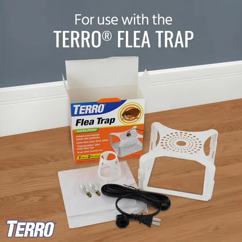 Miniatura 6 de TERRO Paquete de recarga de trampa para pulgas con tarjetas adhesivas para trampa para pulgas T230 de interior - 3 unidades (Paquete de 1) - T231