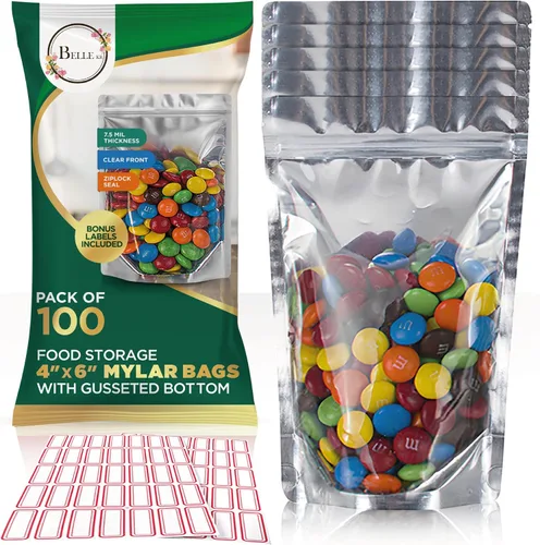 Miniatura 6 de Paquete de 300-100 bolsas de Mylar pequeñas, medianas y grandes - Bolsas frontales transparentes de pie