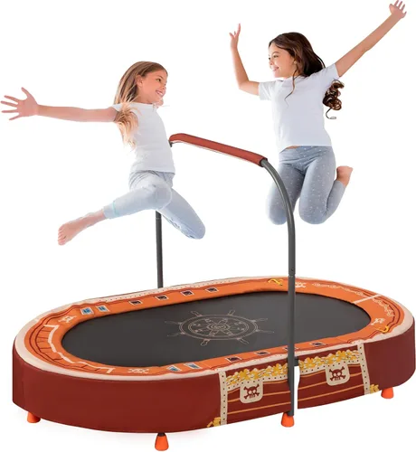 Miniatura 4 de Indoor Trampoline, 55" Foldable Trampoline with Handle, Oval Trampoline for Kids, Play Rebounder, Kids Trampoline Indoor, Gift for Girls Age 3+