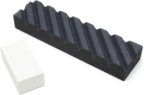 Yoshihiro Fijador de piedra para afilar cuchillos y herramientas de chef de piedra de Conditoning de Nagura (juego regular, negro)