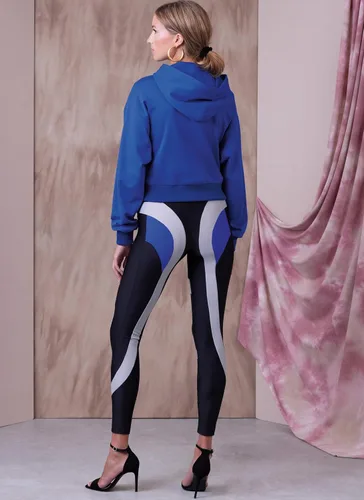 Miniatura 10 de Vogue Misses - Paquete de patrón de costura para tops y leggings de talle alto, código de diseño V1945, tallas XS-S-M-L-XL-XXL, multicolor