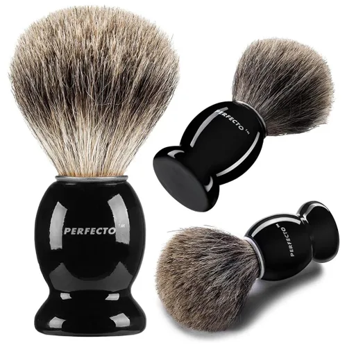 Miniatura 2 de Perfecto Brocha de afeitar de cerdas sintéticas para hombres, diseñada para el mejor afeitado de tu vida. Brocha de afeitar para afeitado húmedo