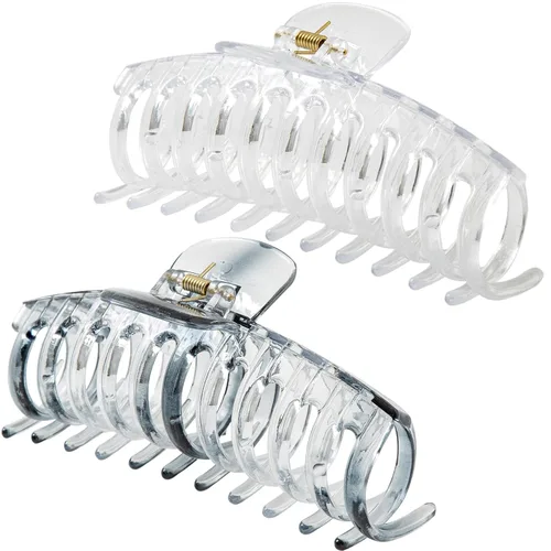 Miniatura 17 de Pinzas para el cabello extra grandes de 5.5 pulgadas para cabello largo y grueso, pinzas para el cabello de mujer, 2 unidades, accesorios