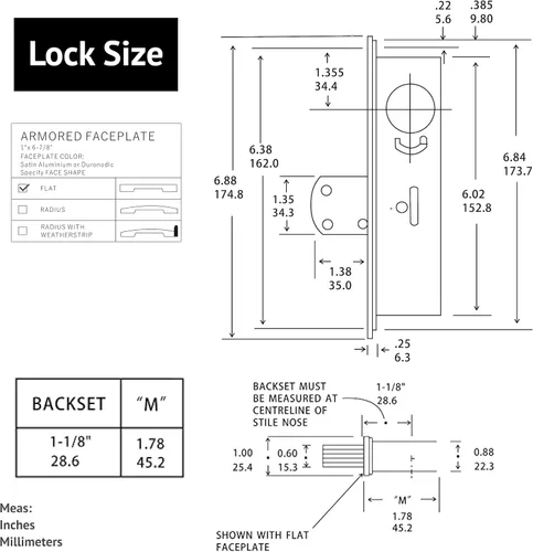 Miniatura 8 de elox Cerradura de cerrojo de aluminio para puerta de embutir de acero oscilante, cerrojo oscilante, cilindro de zinc de doble llave y 4 llaves