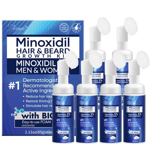 Espuma de minoxidil al 5 % para hombres y mujeres, minoxidil para el crecimiento del cabello, tratamiento extra fuerte para el crecimiento del
