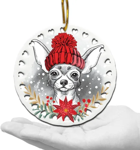 Miniatura 7 de BELLA BUSTA -Adorno de Navidad para perros, decoración navideña para amantes de los perros, estampado de Navidad UV