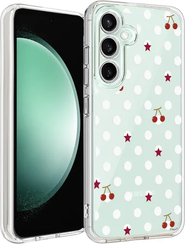 Miniatura 12 de Unov Funda compatible con Galaxy S23 transparente con diseño de TPU suave, absorción de golpes, patrón delgado en relieve protector de 6.1 pulgadas