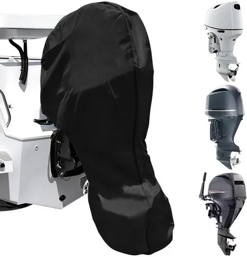 iCOVER - Fundas para motor fuera de borda, cubierta de motor de barco completo remolcable impermeable, tela Oxford resistente con cremallera,