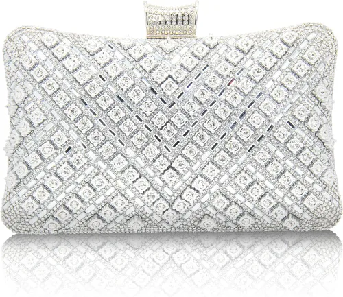 Miniatura 10 de Bolsos de mano con diamantes de imitación para mujer, bolso de noche brillante, bolso de novia de cristal para fiesta, graduación, boda