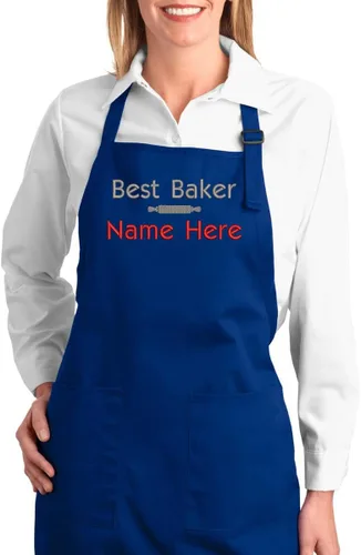 Miniatura 8 de Delantal de cocina bordado personalizado con nombre personalizado, un gran regalo para adultos, calidad premium