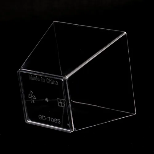 Miniatura 8 de Tosnail Paquete de 80 vasos cuadrados de plástico transparente para postres de 7 onzas con 100 cucharas