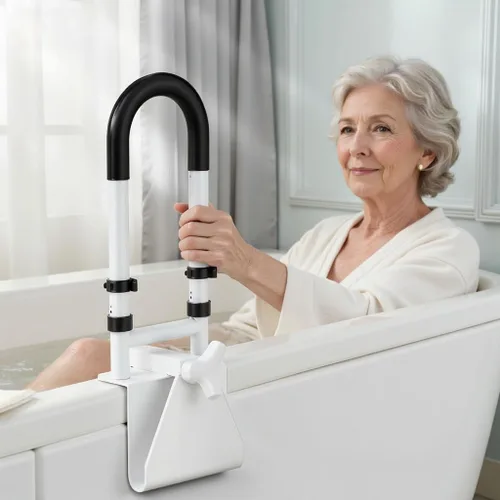 Miniatura 5 de Songsoso Barandilla de seguridad ajustable para bañera: mango de barra de ducha para personas mayores, ancianos, discapacitados, se adapta a paredes