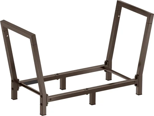 Miniatura 9 de Estante de leña de 34 pulgadas para exteriores e interiores, soporte de almacenamiento de madera de 2.7 pies, soporte de madera resistente