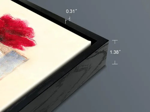 Miniatura 5 de Wieco Art Arte de pared enmarcado con encanto, impresiones en lienzo de primavera, pinturas al óleo florales abstractas sobre lienzo, arte de pared