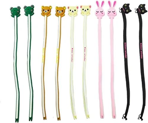 yueton Paquete de 10 unidades de lindos conejos, conejo, gato, osos, organizador de cables, auriculares, auriculares, auriculares, enrollador,