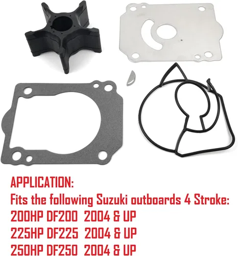 Miniatura 7 de MARKGOO 17400-93J04 Kit de reparación de impulsor de bomba de agua para Suzuki 4 tiempos fuera de borda V6 200 225 250 HP DF200 DF225 DF250 Motor