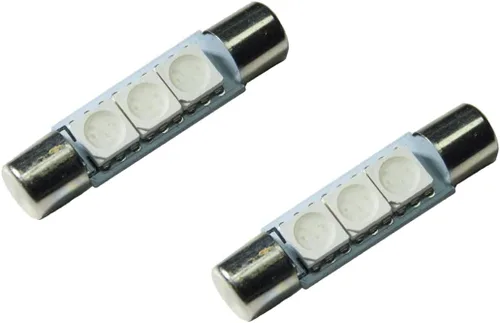 Miniatura 6 de PA LED 4 x LED 5050 3SMD Fuse Festoon Bulb Dome Interior Luz Interior Coche Visera Solar Espejo Luz 1.220 in (blanco)