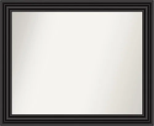 Miniatura 612 de Amanti Art Espejo personalizado, espejo de baño negro puente, espejo de pared o espejo de tocador de baño sobre el fregadero (26 x 26 pulgadas)