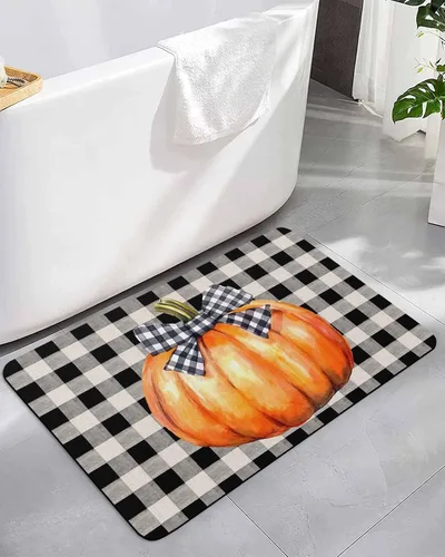 Miniatura 8 de Tapete de baño de Halloween para bañera, antideslizante, de secado rápido y absorbente, tierra de diatomeas, cocina, ducha, fregadero, lavable