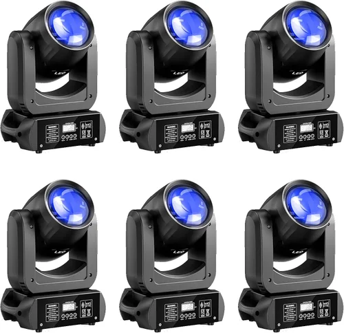 Miniatura 12 de U`King Luces de Cabeza Móvil con Haz de 150W, Prisma de 18 Facetas, Estroboscópico/Haz/Foco/Iluminación de Escenario Wash, 8 Gobos y 8 Colores, Foco