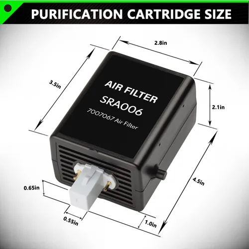 Miniatura 7 de Cartucho de purificación de aire para refrigerador 7042798-7007067 actualizado, repuesto para filtro de aire de refrigerador 7007076 (paquete de 2)