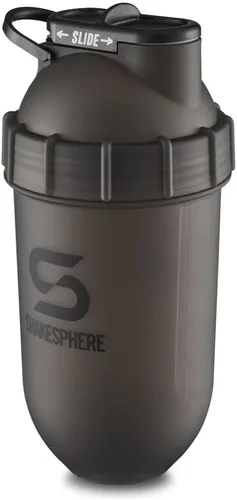 SHAKESPHERE Botella mezcladora - Botella mezcladora de proteínas a prueba de fugas de 24 oz para antes del entrenamiento, batidos y mezclas de Negro