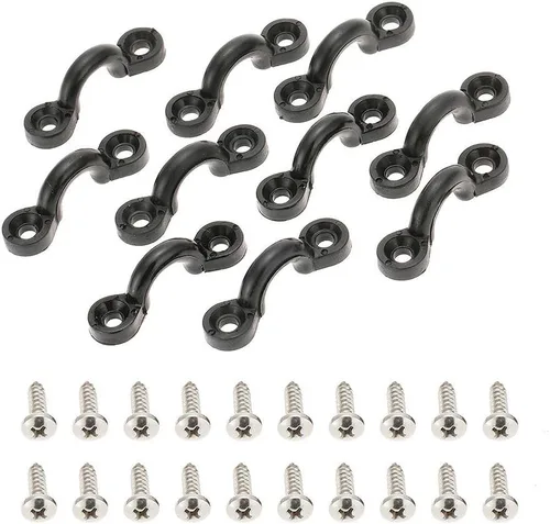 Miniatura 6 de Docooler Juego de 10 trabillas elásticas de nailon para cubierta con 20 tornillos para barco, kayak, cubierta