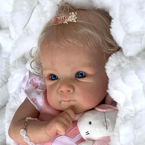 Miniatura 3 de Angelbaby Reborn Muñecas de Bebé Realistas que Parecen Reales de 18 Pulgadas Muñeca de Bebé Recién Nacido Niña Realista de Silicona con Cabello