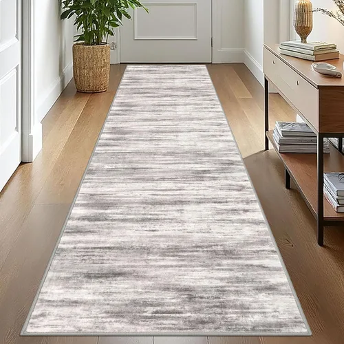 Miniatura 151 de KOZYFLY – Alfombra de pasillo moderna y lavable de diseño abstracto verde, 2 x 5 pies, antideslizante, suave y de pelo corto, ideal para cocina