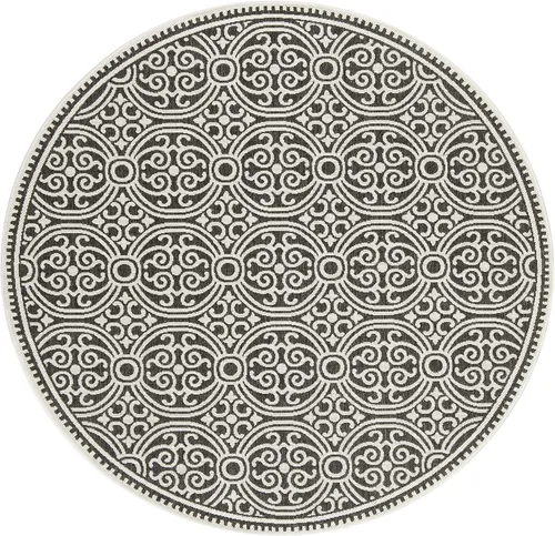 Miniatura 34 de SAFAVIEH Alfombra lavable para exteriores Linden Collection - 4 x 6 pies, aguamarina y crema, no desprende pelusa y fácil de limpiar, ideal