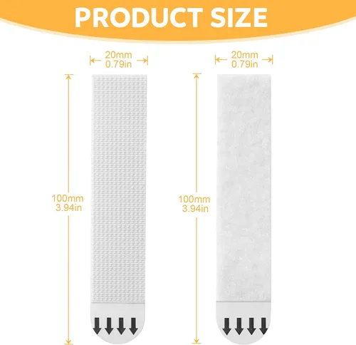 Miniatura 2 de Sinnsally Tiras para colgar cuadros extra grandes, resistentes, 20 pares (40 tiras), ganchos adhesivos para colgar en paredes sin clavos, sin daños
