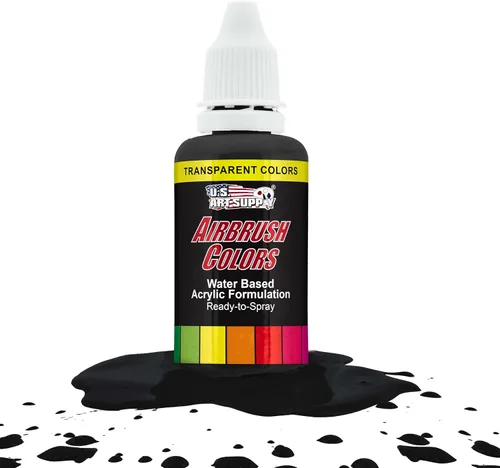 Miniatura 29 de U.S. Art Supply Pintura acrílica transparente Chartruesse para aerógrafo, 8 onzas, lista para rociar, pintura con pincel de aire para uñas, modelos