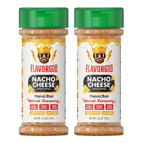 Miniatura 26 de Mezcla de Condimentos con Sabor a Queso de FlavorGod - Mezcla de Especias Premium Totalmente Natural y Saludable para Pollo, Verduras, Ensalada