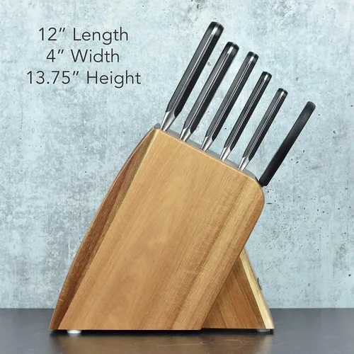 Miniatura 5 de Wusthof Classic - Juego de cuchillos delgados de 7 piezas con bloque de acacia