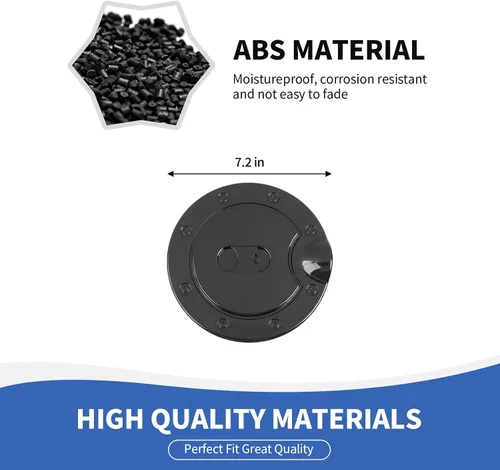 Miniatura 2 de RAZPOY Negro Tapa de Repuesto para Tanque de Gasolina Compatible con Chevy Silverado y GMC-SIERRA 2007-2013