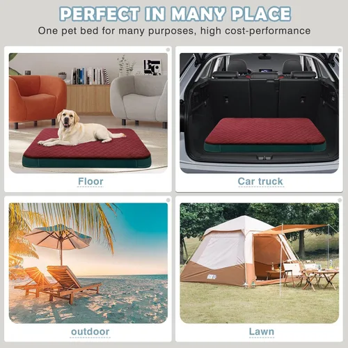 Miniatura 8 de Cama para perros medianos, cama ortopédica de espuma para perros, colchón para dormir de mascotas para aliviar las articulaciones, parte inferior