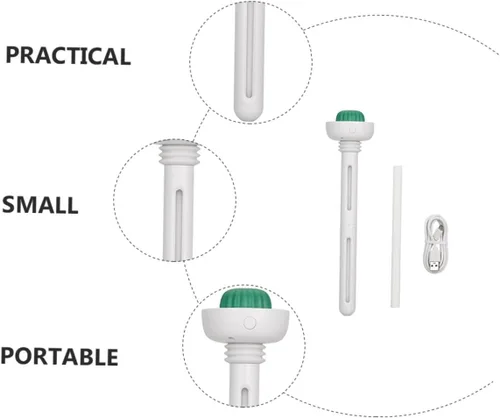Miniatura 8 de Cabilock 1 juego de botella humidificador USB portátil mini humidificador de aire para viajes oficina y hogar diseño compacto con salida de niebla