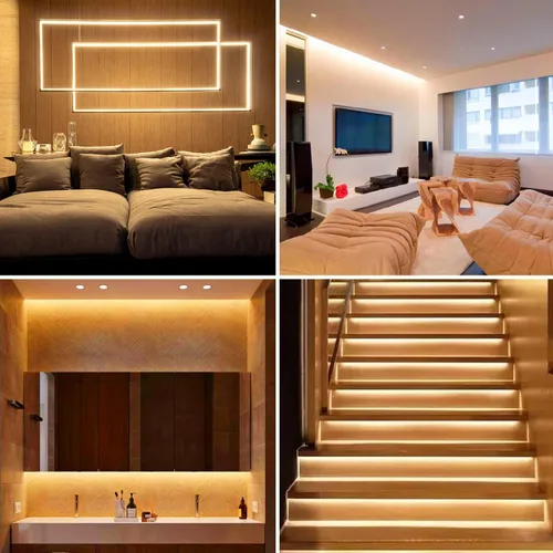 Miniatura 6 de Tira LED COB, tira de luz LED COB blanca cálida de 16.4 pies, tira de luz LED regulable de 2700 K, CRI92+, 0.315 in de ancho, cinta LED flexible